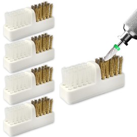 Jaasuee Nail Drill Bit Wire Cleaner Brush, 5-Piece Nail Art Cleaning Tool Set for Salon and Home Use, Nail Polish Cleaning Brush