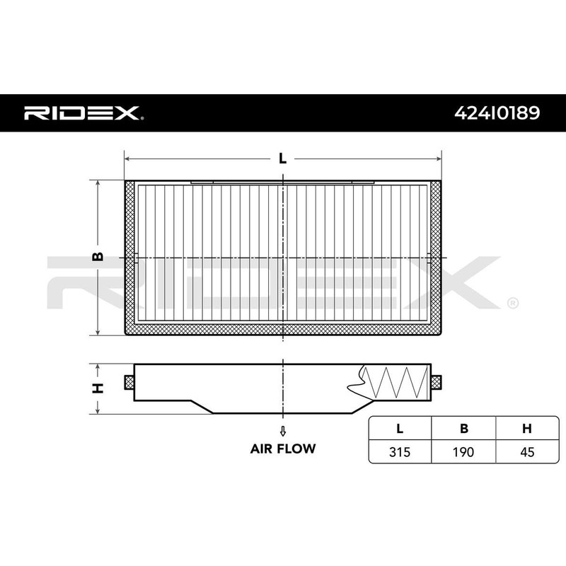 RIDEX 424I0189 Innenraumfilter Pollenfilter Aktivkohle