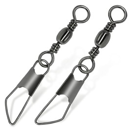 9KM DWLIFE 50pcs Swivel Fishing Tackle with Tull Sarkan Snap Lure Snap Fishing Connector Value Rigging Saltwater Freshwater Fishing 16#