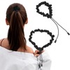 4Pcs Adjustable Elastic Satin Hair Scrunchies Adjust Black Ties Accessories