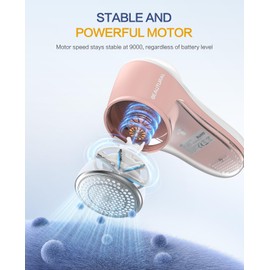 BEAUTURAL Fabric Shaver, Rechargeable Lint Remover for Clothes, Electric Lint Shaver with 6-Leaf Blades, Sweater Shavers to Fuzz, Lint Balls, Pillings, Bobbles for Clothes and Furniture