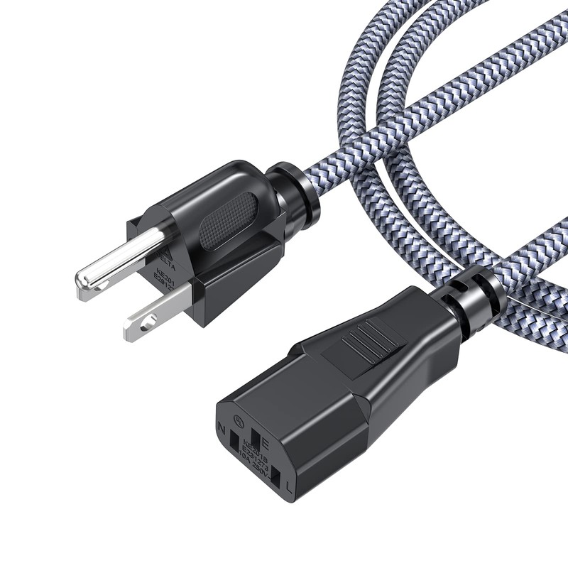 Power Cord, Goalfish 15FT AC Power Cable 10A 250V Nylon