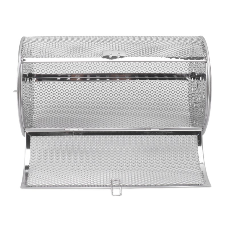 Rolling Grilling Basket Stainless Steel Grill Cage Round Stainless Steel