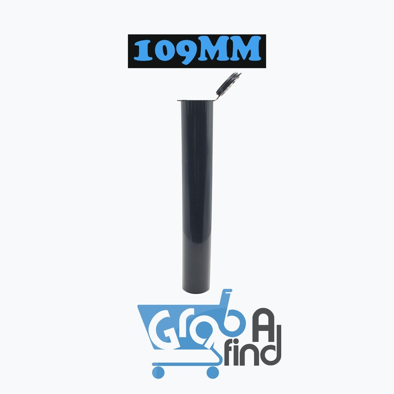 3 Tube Airtight 109 mm 4.75" Black Squeeze Pop Top