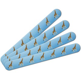 Giraffe in Africa Double-Sided Nail File Emery Board Set 4 Pack