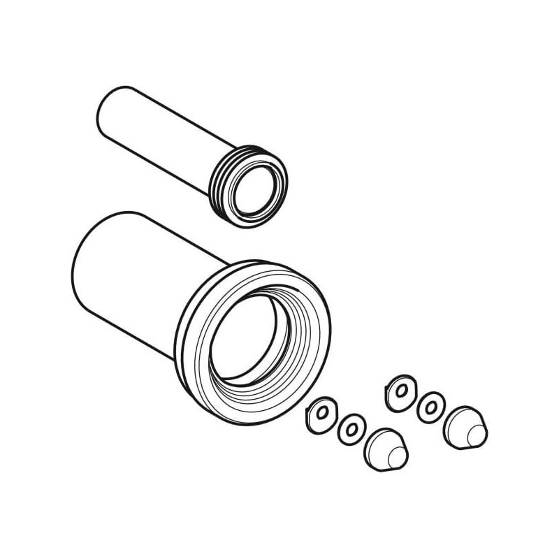 Extension Kit Connection Fitting for Wall Toilet DN 90