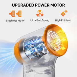 MOTOBEE Electric Air Duster, 280000RPM Cordless Mini Blower, Rechargeable Brushless Motor Dust, 3-Gear Adjustable Dust Blower for Computer, Keyboard, Outdoor, House and Car (Black)