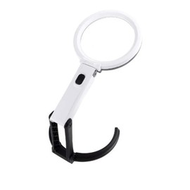 2X 5X Magnifying Glass with Light and Stand, Foldable Handheld Magnifying Glass 10 LED Illuminated Lighted Magnifier for Macular Degeneration, Seniors Reading, Close Work, Coins, Jewelry