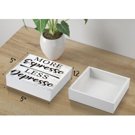 Wooden Box Sign,Office & Coffee Bar Box Sign,Coffee Bar Decor,Funny Office Decor,Home Decor,Cubicle Decor,Book Shelf Decor,Office Gift for Coworker Boss Friend Family,Office Supplies,4