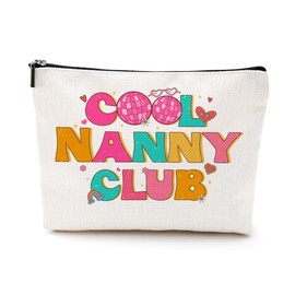 Funny Cool Gifts for Nanny, Nanny Gifts Grandma Gifts from Granddaughter Mothers Day Birthday Cosmetic Bag Christmas Thank You Gifts Makeup Bag for Women Nana Best Friend Mom Mimi Nanny Grandmother