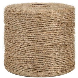ARISKEY 1640 Feet Natural Jute Twine, 500 Meters 3Ply Arts and Crafts Jute String Garden Packing Rope Packing String for Gifts, Decoration, DIY Crafts, Bundling and Recycling