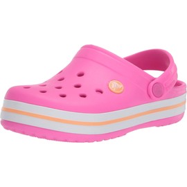 Crocs Kids' Crocband Clog , Electric Pink/Cantaloupe, 5 Toddler