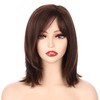 Onedor Women's 14 Inch Straight Short Bob Wig Synthetic Full