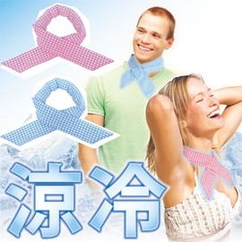 Sunny Skinny Happy Neck Cooler Adult Gingham Blue