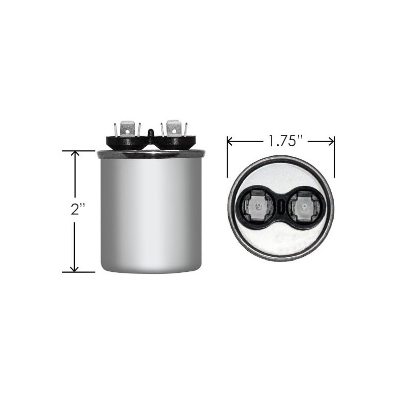 Motor Run Capacitor Round 30 uf MFD 370 Volt VAC