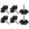 PATIKIL M6 x 20mm Thread Star Knobs, 6Pcs Plastic Star