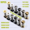10PCS Knife Handle Bolts Rivets M4 Screws Nuts DIY Knife