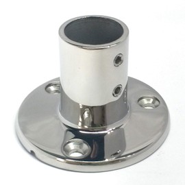 Heavy Duty 316 Stainless Steel Marine Grade Casting Boat Hand Railing Fittings 1'' Round Base 90 Degree Tube Base
