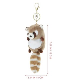 VICASKY Llavero De Mapache, Peluche De Mapache Llaveros De Peluche Mochila Animales Colgante De Lindo Llavero Lindo De Esponjoso
