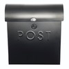 NACH Locking Black Wall Mount Mailbox, Durable Euro Black Mailboxes