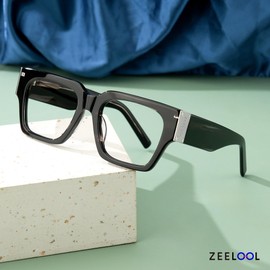 Zeelool Retro Square Eyeglasses Frame for Men with Non-prescription Clear Lens Dedee ZJGX535555-04 Tortoise