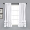 Lush Decor, White Allison Ruffle Curtains Window Panel Set for