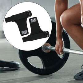 Qianly Weightlifting Hand Grips with Non-Slip Features And Palm Guards for Men And Women, Black