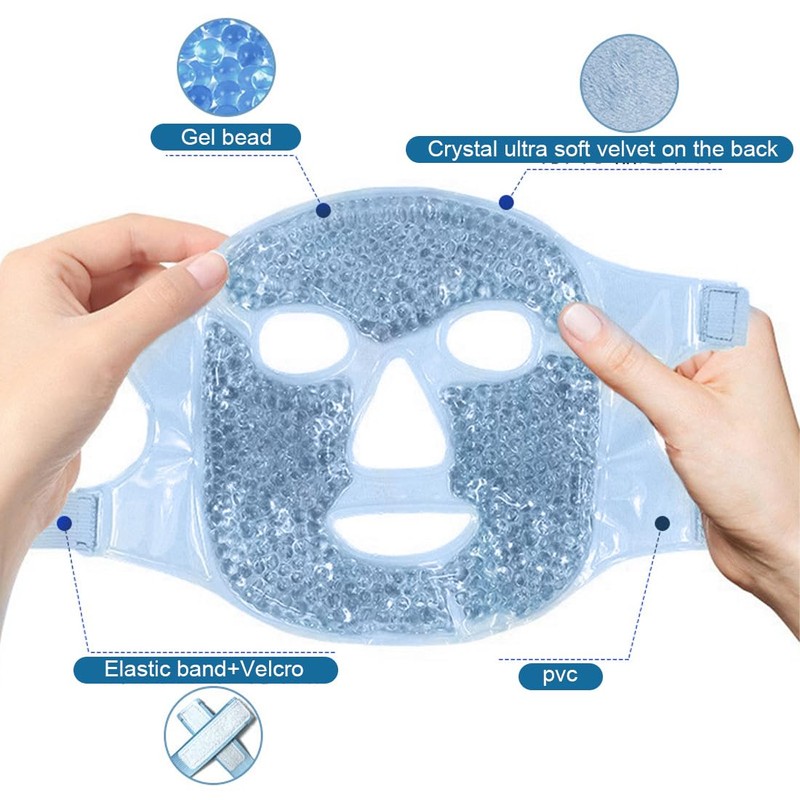 SGERUFZ Cooling Mask Face, Eye Mask, Cooling, Gel Face Mask,