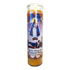 Our Lady of Charity (Nuestra Senora de la Caridad del Cobre) Yellow Devotional Candle