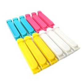 Pack of 12 Food Clips Plastic - Inspire Your Kitchen Organization with Our 9cm Size Food Bag Clips - Non Wear Hinge - Bag Clips for Food Storage and Bag Sealer