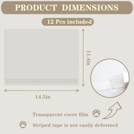 QNBCAA 12Pcs Cat Litter Box Pee Shields - Litter Box Splash Guard - Open Top Litter Box Privacy Screen - Transparent - Easy Clean - Litter Box Not Included