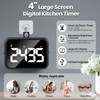 USB Rechargeable Loud Digital Kitchen Timer with Large LCD Display