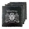 Murray Irish Coat of Arms Slate Coasters - Set of