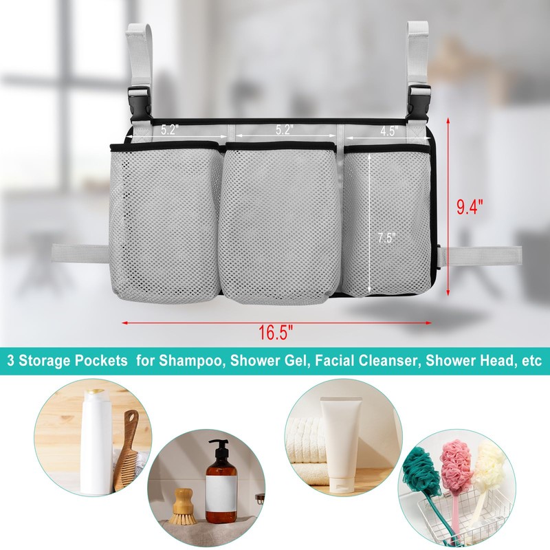 Beautyflier Removable Hanging Bag for Shower Chair, Commode Chair Side