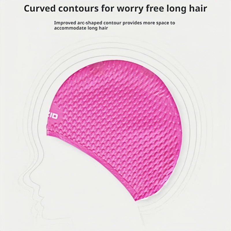 Silicone Swim Cap for Men Women - Comfortable Bathing Cap