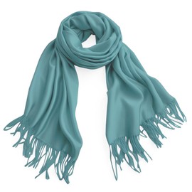 Belle Donne Women's Scarf, Pashmina Shawls and Wraps for Stole, Shawl, Wrap, Head Scarf, Head wrap, Hijab Solid Colors, Teal Green Scarfs for Women