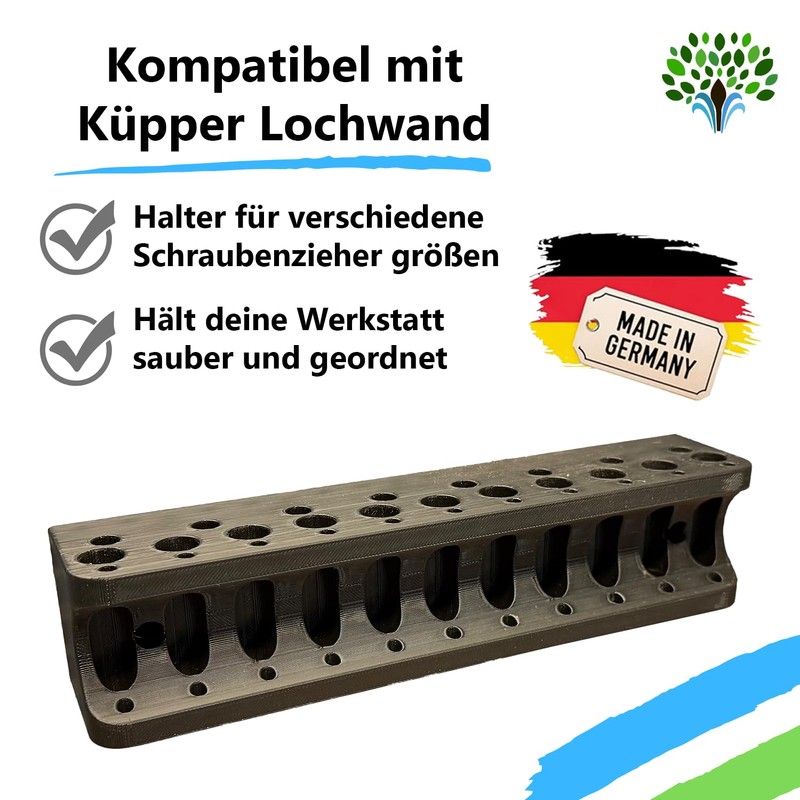Naturalspring Tool Wall Holder for Küpper Perforated Wall Euro Perforated