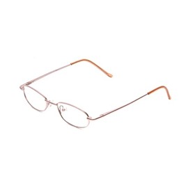 Calabria Metal Flex KIDS 1001 Oval Blue Light Blocking Reading Glasses +3.50 Shiny Light Pink Girls 43mm