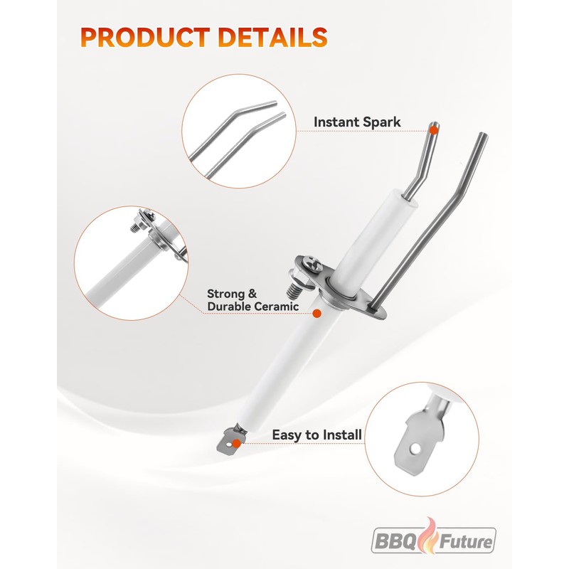 4 Pack Grill Ceramic Igniter Electrode for Viking 008091-5 3/8"