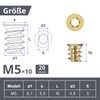 ORTAVA Screw Nut M5 x 10 mm, Pack of 20