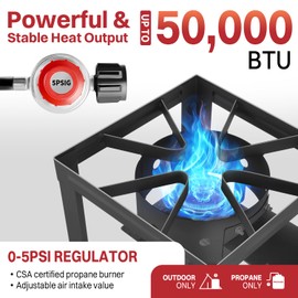 36QT Outdoor Fryer | Turkey Deep Fryer | Seafood Boil Pot | Cover & Skimmer Included | 50,000BTU Propane Burner | Aluminum Deep Fryer Pot with Basket | Crab, Seafood & Crawfish Boiler