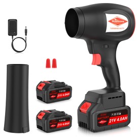 Cordless Leaf Blower Handheld with 2×4000mAh Batteries, 6-Speed Adjustable Wind & One-Touch Lock Mode, Lightweight Leaf Blower for Effortless Lawn & Garden Maintenance