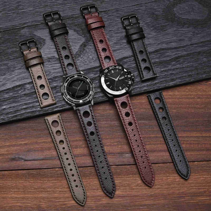 BISONSTRAP Rally Men's Leather Watch Strap Width 18 mm 20