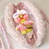 Vobomo Cute Bow Lamb Large Capacity Pencil Case Plush Pen
