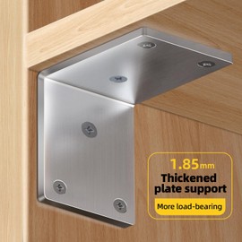 Stainless Steel Angle Brackets Heavy Duty – L Shaped Corner Brace for Wood Shelves,Furniture,Cabinet,Wall Mount Support,Rust-Resistant Metal Shelf Bracket(20 Pack) (2 inch)