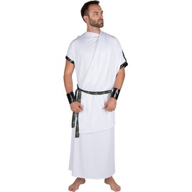 Capital Costumes Men's Grecian Toga Costume by Allures & Illusions, X-Large, White