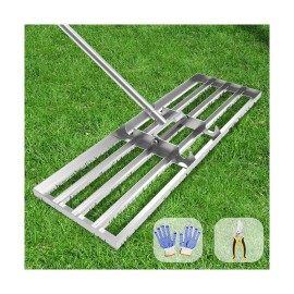 Dremmt Lawn Leveling Rake 30x10 inch, (Professional-Grade) Lawn Leveler Tool ...