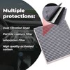 TOPAZ 2Pcs Cabin Air Filter with Activated Carbon Compatible with