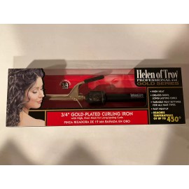 Helen Of Troy 3/4” Gold Plated Professional Series Curling Iron Even High Heat
