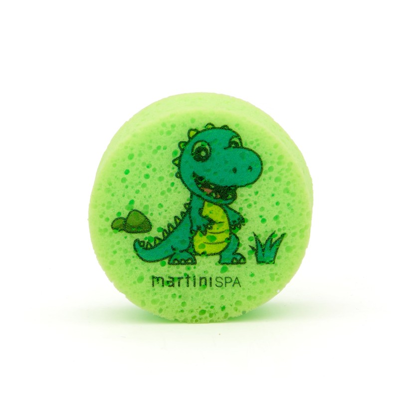 martini SPA - Schwamm für Kinder, rund, verschiedene Motive Einhorn/Dinosaurier